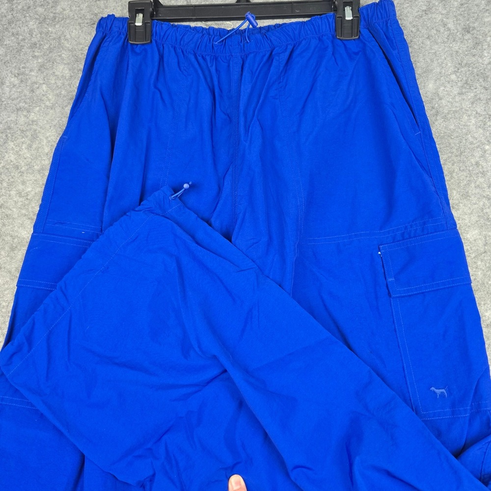 PINK‎ Victoria's Secret Pants Womens Medium Blue Relaxed Cargo Parachute Jogger